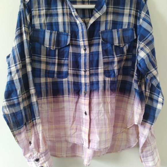 Rag & Bone Florian Plaid Shirt, Cropped, signature fish eye buttons NWOT - Picture 5 of 12